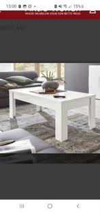 Hoogglans salontafel wit, Minder dan 50 cm, Rechthoekig, Ophalen of Verzenden, Zo goed als nieuw