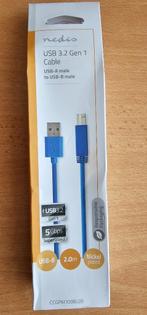 USB-A naar USB-B kabel 2 meter, Ophalen, Nieuw