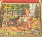 Oude blokkendoos Roodkapje en de boze wolf. Compleet., Antiek en Kunst, Ophalen of Verzenden