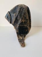 Vintage leren pilotenpet, Ophalen of Verzenden