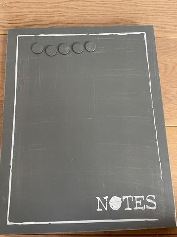 Grijs metalen memobord met magneten NIEUW beschikbaar voor biedingen