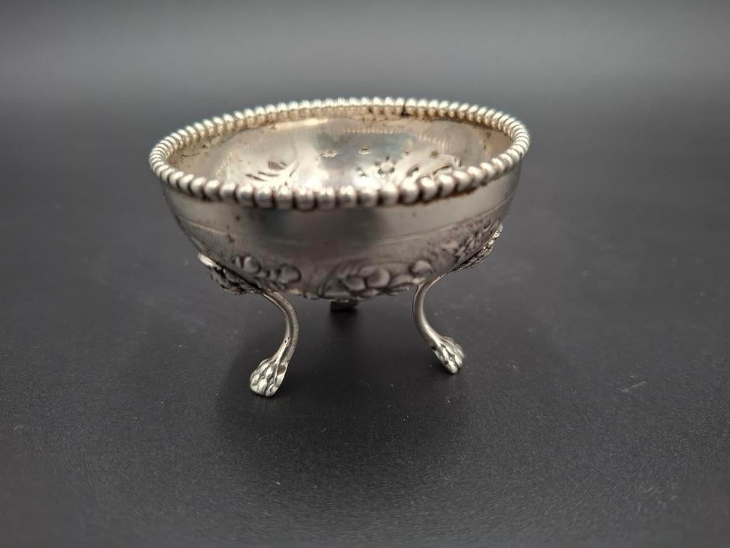Antiek zilver lekbakje parelrand 835 Hollands, Ophalen of Verzenden, Zilver