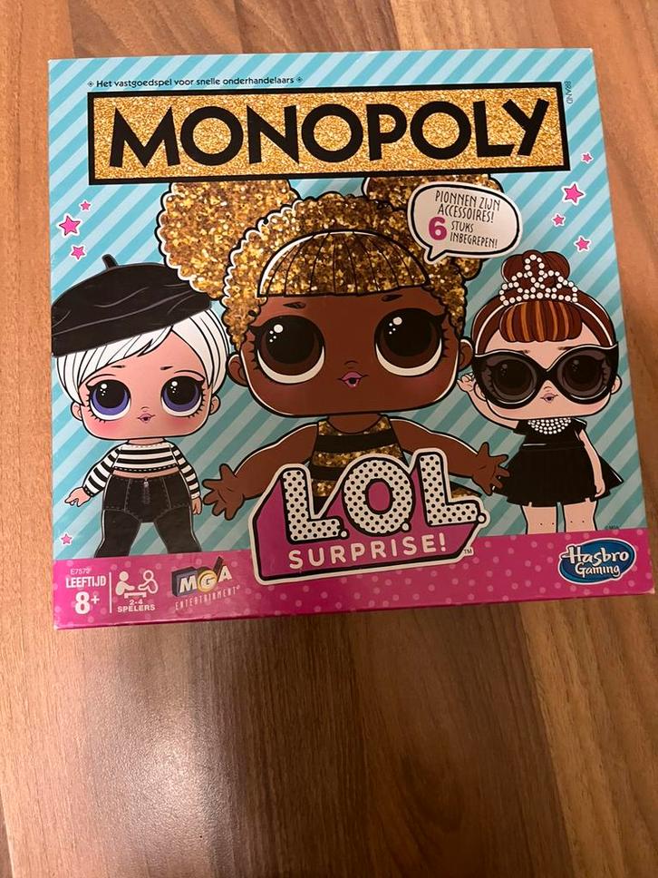 Monopoly L.O.L. Surprise, Hobby en Vrije tijd, Gezelschapsspellen | Bordspellen, Gebruikt, Een of twee spelers, Drie of vier spelers