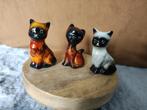 3 schattige kattenbeeldjes, Ophalen of Verzenden, Nieuw, Dier