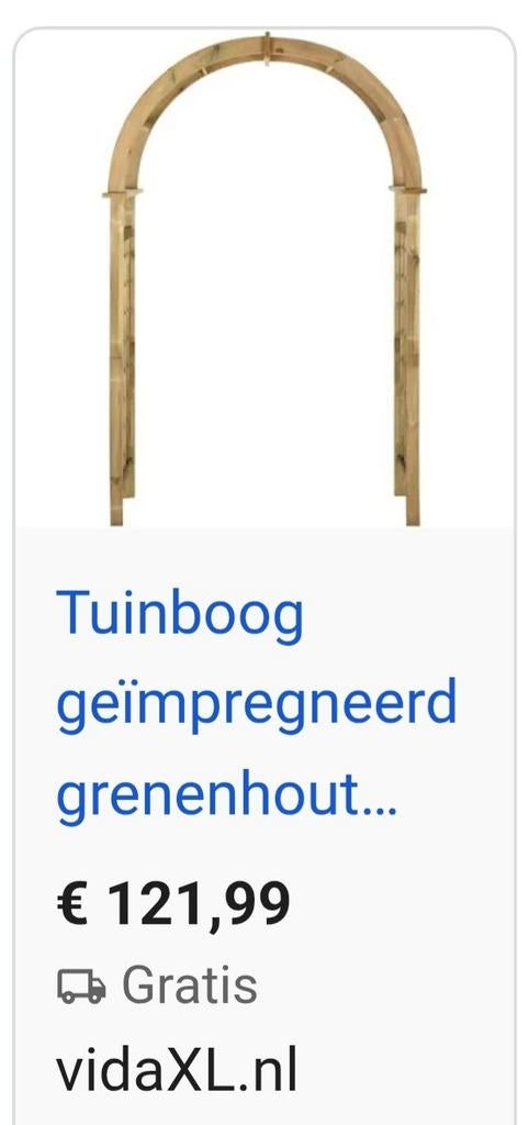 Geïmpregneerde Tuinboog Grenenhout nieuw, Ophalen, Nieuw, Hout, Tuinhek