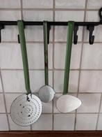 3 brocante emaille lepels, Antiek en Kunst, Ophalen