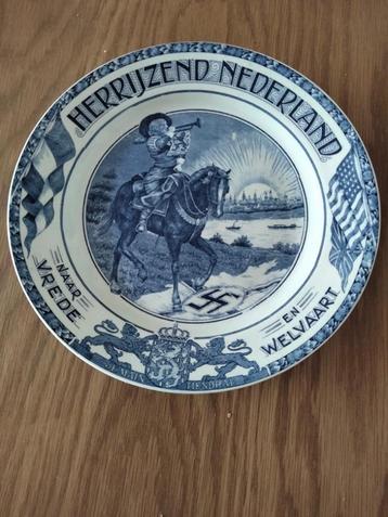 Delfts blauw, 2 borden+schaaltje. Société Ceramique/NT/MdeW beschikbaar voor biedingen