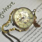 Steampunk dames horloge, Nieuw, Leer, Ophalen of Verzenden, Overige kleuren