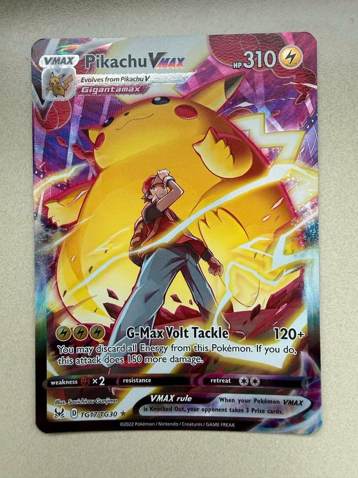 Pikachu VMAX TG17/TG30 - Pokémonkaart, Hobby en Vrije tijd, Verzamelkaartspellen | Pokémon, Gebruikt, Losse kaart, Foil, Ophalen of Verzenden