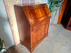 Klassiek Heldense secretaire, schrijftafel met lederen inleg, Ophalen of Verzenden, Zo goed als nieuw