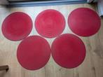 5 placemats/onderzetters Ikea, rood, Ophalen of Verzenden, Gebruikt, Overig
