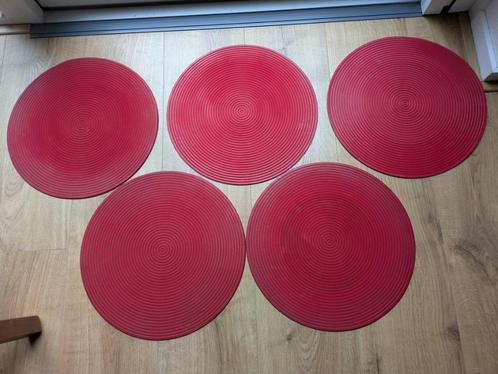 5 placemats/onderzetters Ikea, rood, Huis en Inrichting, Woonaccessoires | Onderzetters, Gebruikt, Overig, Ophalen of Verzenden