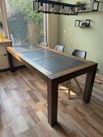 Eetkamertafel 220x90x78, Ophalen, Teakhout, 200 cm of meer, 50 tot 100 cm