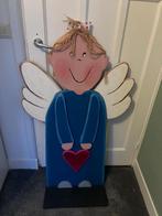 Twee leuke houten engelen (decoratie), Ophalen, Gebruikt