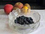 KRISTALLEN FRUITTEST 2-DELIG IN DIAMANT/WAAIER, Antiek en Kunst, Antiek | Glas en Kristal, Verzenden