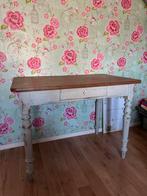 Brocante frans bureautje 100x65x75 incl lade, Huis en Inrichting, Bureaus, Ophalen, Gebruikt