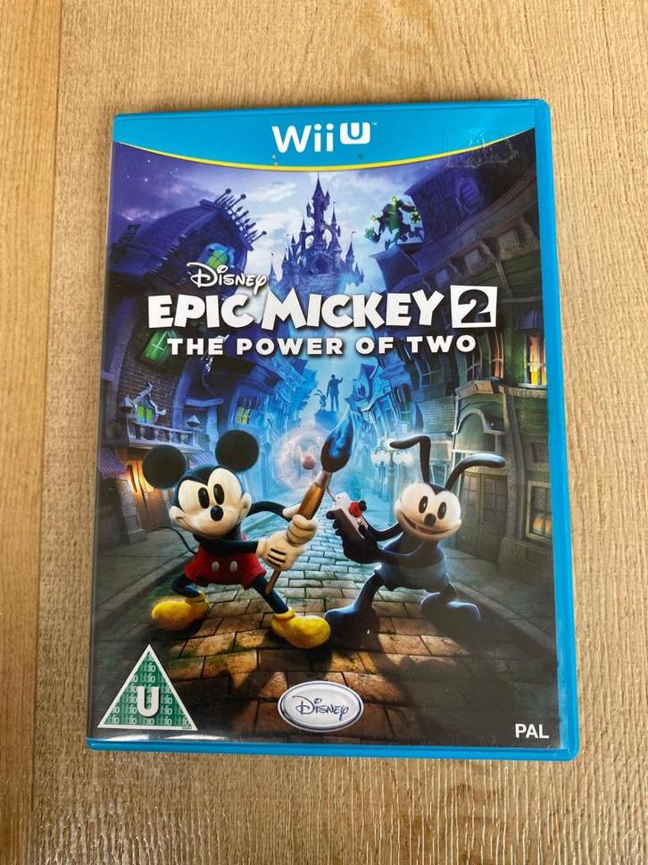Nintendo WII U Disney Epic Mickey 2 The Power of Two, Spelcomputers en Games, Games | Nintendo Wii U, Zo goed als nieuw, Avontuur en Actie