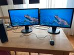 Complete PC set met 2 schermen, Computers en Software, Desktop Pc's, Ophalen, Gebruikt, HDD, Met monitor
