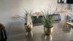 2 mooi gold vazen, Huis en Inrichting, Overige kleuren, Ophalen of Verzenden, Minder dan 50 cm, Glas