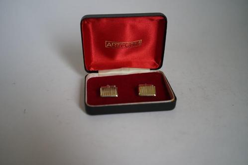 vintage manchetknoop zilver 835 verguld streep ARTFORM doos, Sieraden, Tassen en Uiterlijk, Manchetknopen, Gebruikt, Zilver, Verguld