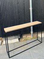 Sidetable tv wonen met steigerhout, Ophalen, 100 tot 150 cm, Zo goed als nieuw, Metaal