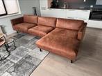 Bodilson Chili hoekbank (links), microleder cognac - 302cm, Ophalen, Zo goed als nieuw, Leer