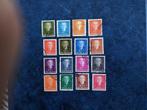 NL 1949-1951; serie (16) KONINGIN JULIANA ''en face", Verzenden, Na 1940, Gestempeld