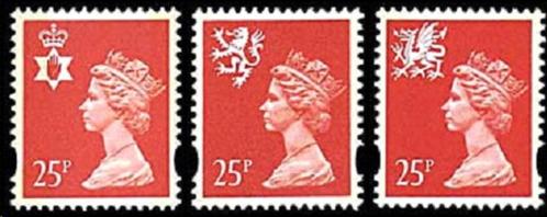REGIONALS E.II. 25p. Decimal Machin frankeerzegels, 15 Varië, Postzegels en Munten, Postzegels | Europa | UK, Postfris, Verzenden
