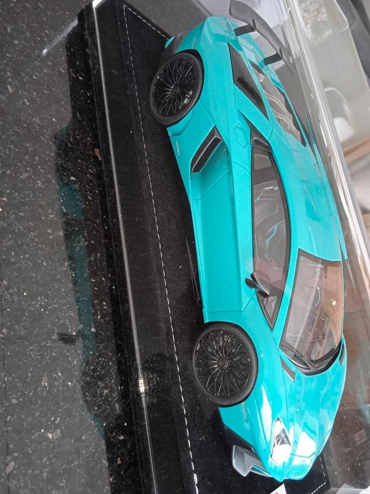 MR Lamborghini Aventador SV Blue Glauco one/off MR Atelier, Hobby en Vrije tijd, Modelauto's | 1:18, Nieuw, Ophalen of Verzenden