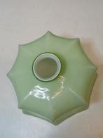 Antiek Mint Groen Glazen Lampenkap 8-kantig, Huis en Inrichting, Antiek, Gebruikt, Ophalen of Verzenden, Overige vormen