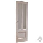 Tijdloze binnendeur met glas in stomp en opdek voorgelakt, Niet ingevuld, 80 tot 100 cm, Binnendeur, Niet ingevuld