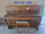 Gratis op te halen —> Oude Duitse Piano - Opknapper, Ophalen of Verzenden, Gebruikt, Bruin, Piano