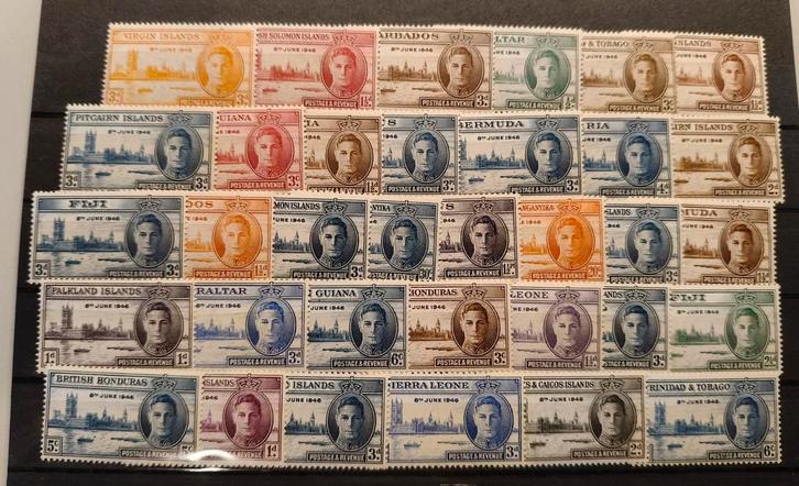 Postzegels Engelse Koloniën 1946 - Postfris, Postzegels en Munten, Postzegels | Volle albums en Verzamelingen, Buitenland, Ophalen of Verzenden