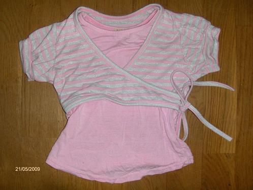 Roze shirt met overslagvestje maat 6A, Kinderen en Baby's, Kinderkleding | Maat 116, Gebruikt, Meisje, Shirt of Longsleeve, Ophalen of Verzenden