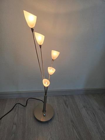 tafel lamp 5 halogeen lampen aluminium dimbaar beschikbaar voor biedingen