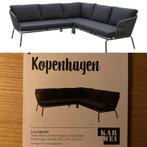Loungeset Kopenhagen Helsinki groen antraciet + tafeltje, Zo goed als nieuw, Loungeset, Bank, Ophalen