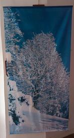 Wanddecoratie boom winter sneeuw landschap etalage blauw wit, Gebruikt, Ophalen of Verzenden