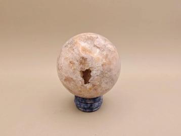 Roze Amethist Bol - 252 gram - 5,5 cm met pastel tinten beschikbaar voor biedingen