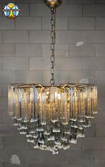 Vintage Itilian kristallen kroonluchter Venini Triedi Murano, Gebruikt, Mid century, ., Ophalen of Verzenden