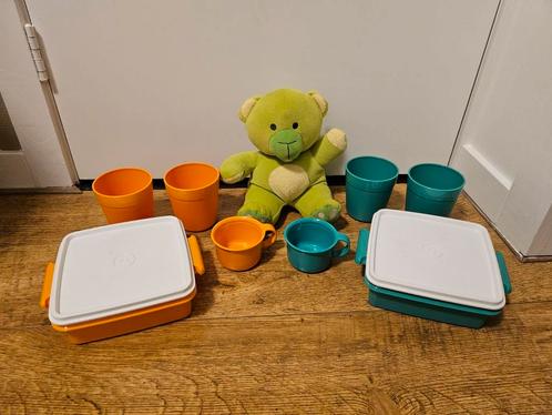 (R.) Tupperware nieuw camping set /picknick set oranje groen, Huis en Inrichting, Keuken | Tupperware, Nieuw, Overige typen, Groen