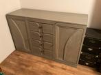 Eiken Dressoir Kast Groen/Grijs, Huis en Inrichting, Ophalen, Gebruikt, 100 tot 150 cm, Eikenhout