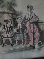 Oude gesigneerde tekening/prent ingelijst, Ophalen of Verzenden