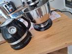 KitchenAid Keukenmachine & Waterkoker - Zwart, 1 tot 2 liter, Ophalen of Verzenden, Zo goed als nieuw, 3 snelheden of meer