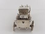 Zilveren miniatuur Bierwagen met 2 paarden              Z101, Ophalen of Verzenden, Zilver