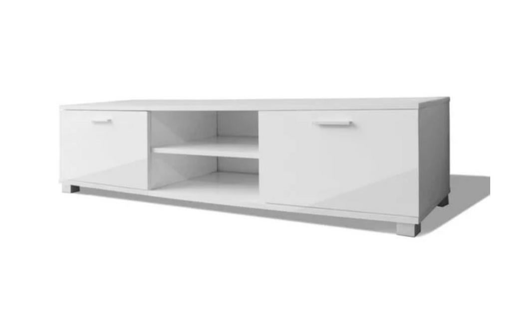 Tv-meubel 140x40,5x35 cm hoogglans wit, nieuw, 150 tot 200 cm, Nieuw, Ophalen of Verzenden, Minder dan 100 cm