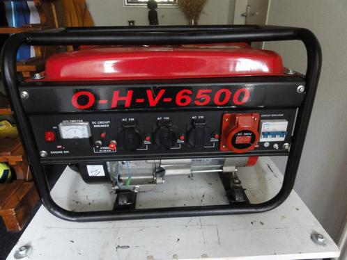 Aggregaat O-H-V-6500, Doe-het-zelf en Verbouw, Aggregaten, Gebruikt, Benzine, 5 tot 10 kVA, Ophalen