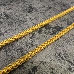 21k gouden ketting vossenstaart schakel, Sieraden, Tassen en Uiterlijk, Kettingen, Ophalen of Verzenden, Nieuw, Goud