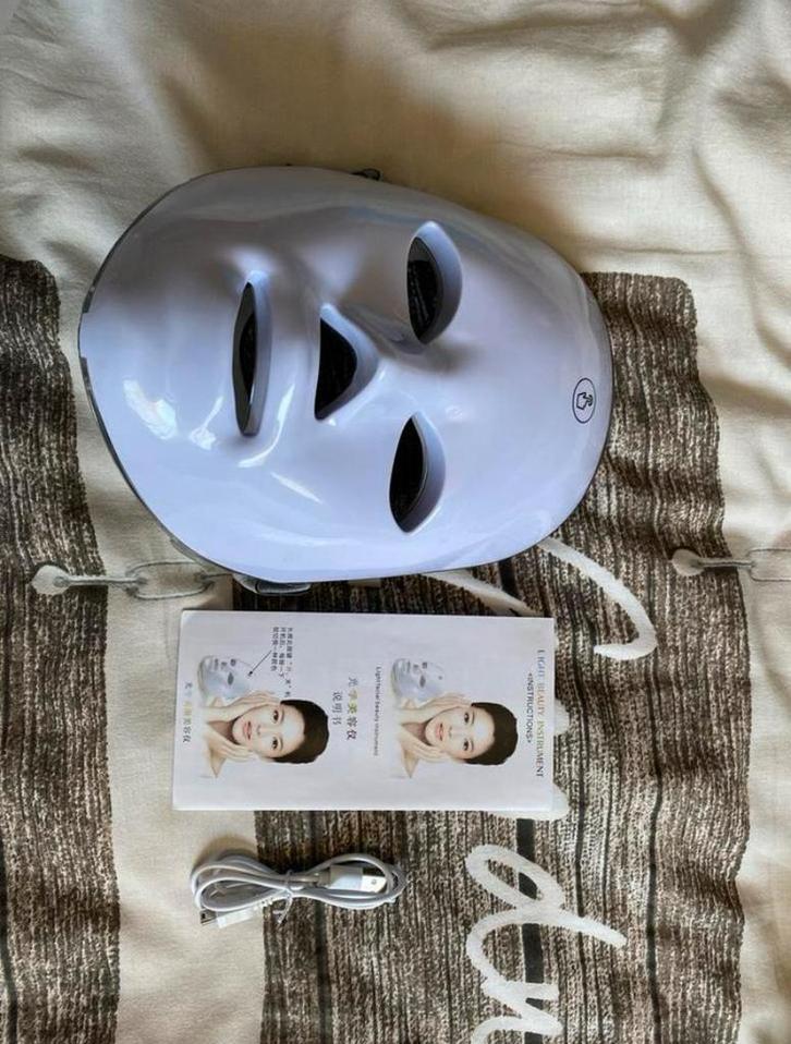 LED Gezichtsmasker - Nieuwstaat!, Witgoed en Apparatuur, Persoonlijke-verzorgingsapparatuur, Zo goed als nieuw, Haarverzorging
