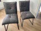 2 Grijze Eetkamerstoelen, Ophalen, Twee, Zo goed als nieuw, Metaal