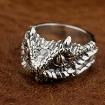 Snake head - 925 zilveren ring beschikbaar voor biedingen